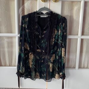 Coach floral shirt. Size 4